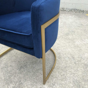 freedom blue velvet chair